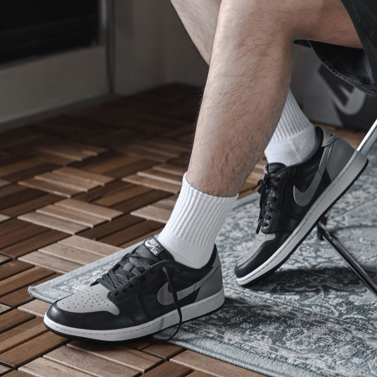 Air jordan 1 low shadow on feet sale
