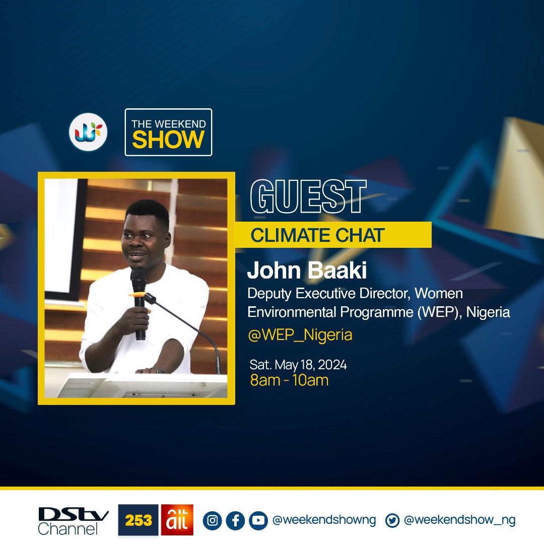 🌟 Tune in this Saturday 📅 May 18, for an enlightening Climate Chat🌿 with our DED on The Weekend Show. 🎙 📺 Showing on AIT, DStv Channel: 253 ⏰ Time: 8am - 10am Don't miss out on the chance to be part of the conversation.