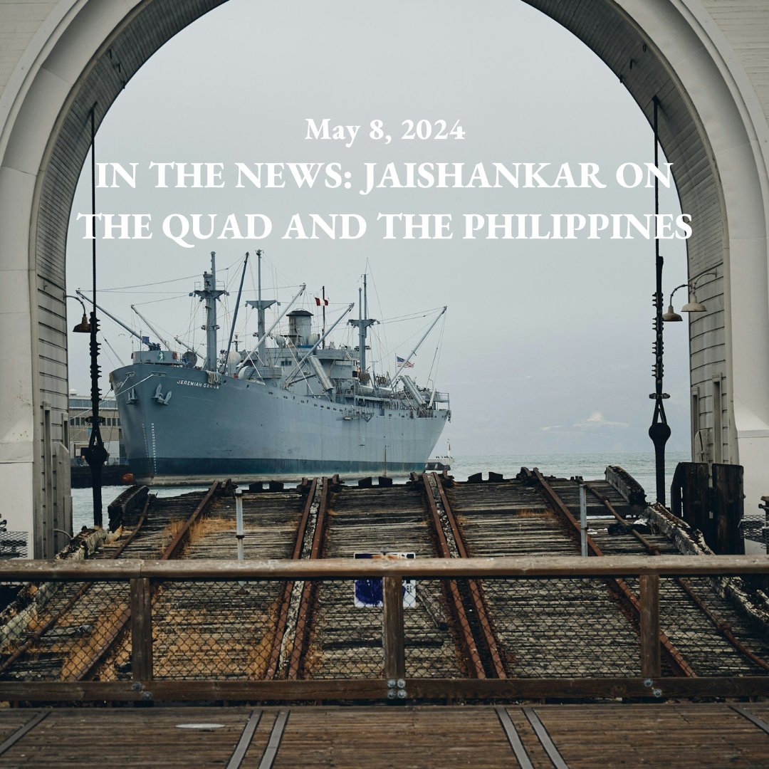 In the Media: @d_jaishankar speaks to @kenmoriyasu of @NikkeiAsia on the Quad and the Philippines: bit.ly/3wmrNEe
