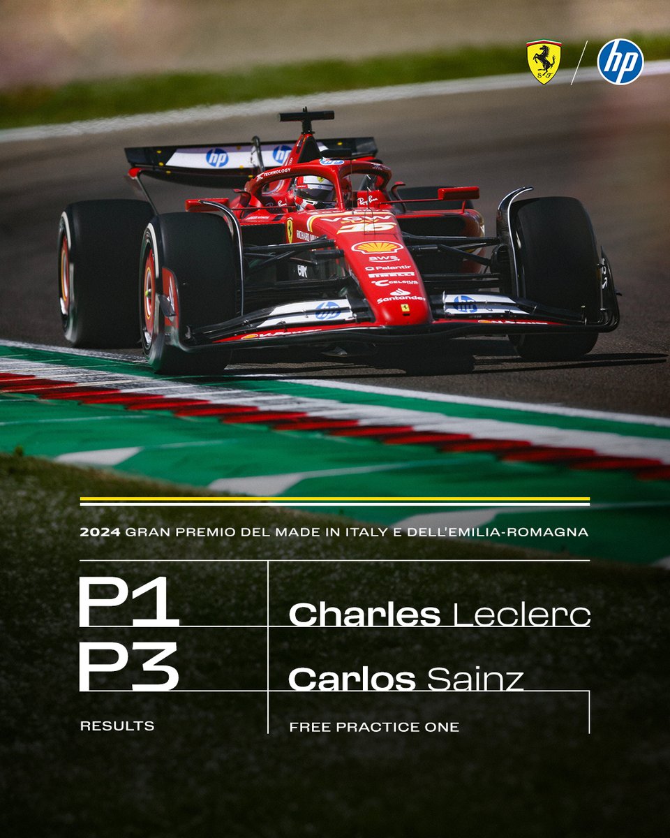 ScuderiaFerrari's tweet image. A nice way to kick off a weekend of racing on home soil 👊

#ImolaGP 🇮🇹 #F1