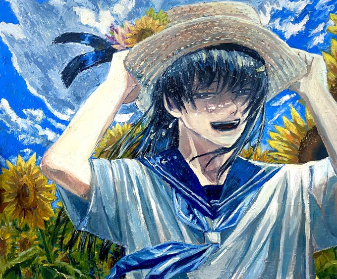 「straw hat sun hat」 illustration images(Latest)