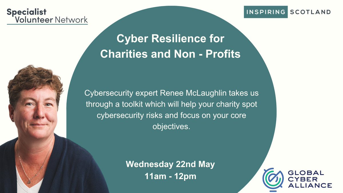 Inspiring Scotland (@inspiringsland) on Twitter photo Got digital on the mind?
Our <a href="/svnscotland/">Specialist Volunteer Network</a> team are hosting a workshop alongside <a href="/GlobalCyberAlln/">GlobalCyberAlliance</a> to discuss their cyber security toolkit as well as what you can do to make your charity cyber secure!
Register 👇
events.teams.microsoft.com/event/36badd60… Got digital on the mind?
Our <a href="/svnscotland/">Specialist Volunteer Network</a> team are hosting a workshop alongside <a href="/GlobalCyberAlln/">GlobalCyberAlliance</a> to discuss their cyber security toolkit as well as what you can do to make your charity cyber secure!
Register 👇
events.teams.microsoft.com/event/36badd60…