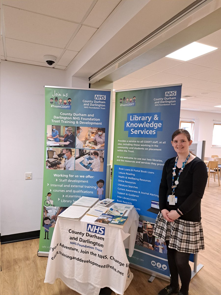 CDDFTLearning's tweet image. Last day of #LearnAtWorkWeek Trust roadshows and you will find Kris &amp;amp; Nikki in the restaurant at Bishop Auckland Hospital till 12.30pm to talk to staff about how @CDDFTLibrary and Training &amp;amp; Development can support you at work with your personal development journey. @CDDFTNHS