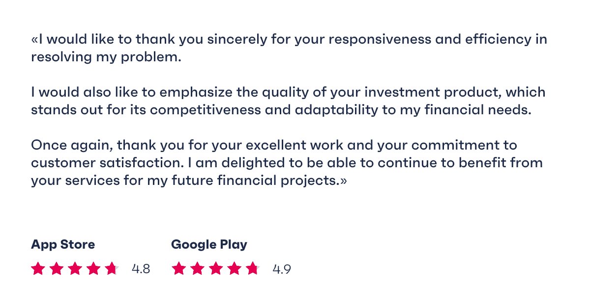 That's what drives us.

#finpension #customerfeedback