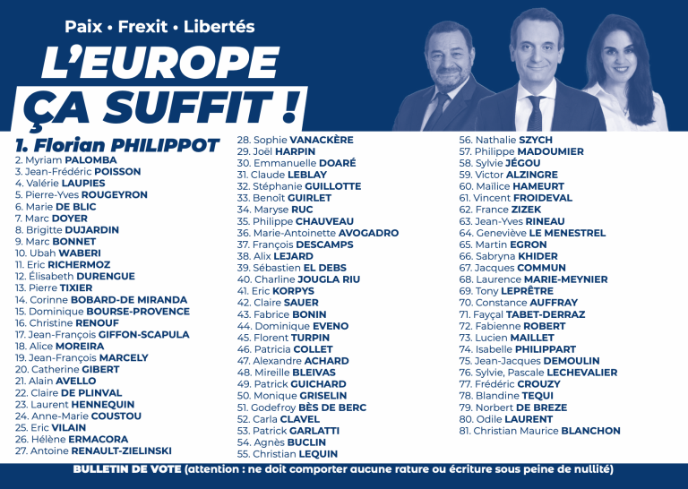 Mon bulletin de vote pour les #Européennes2024 👍👍
👉#LEuropeÇaSuffit🇫🇷
👉#Le9JuinJeVoteLesPatriotes🇫🇷