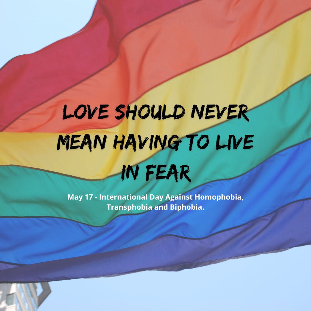 Happy International Day Against Homophobia, Transphobia and Biphobia! Today, we celebrate love, acceptance, and diversity. Let's spread kindness and understanding towards the LGBTQ+ community. We need a world where it feels safe to be your true self EVERY DAY. #IDAHOTB 🏳️‍🌈✨