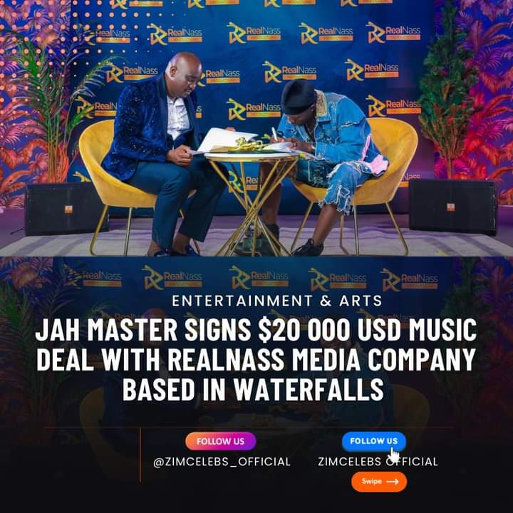 #ZCcongratulations : Congratulations to @jahmaster_zw 🔥🔥 He has signed a $20,000 USD music deal with @realnassproductions. It’s a 6-month contract that will also provide Jahmaster with a new car as part of the deal 🔥🔥