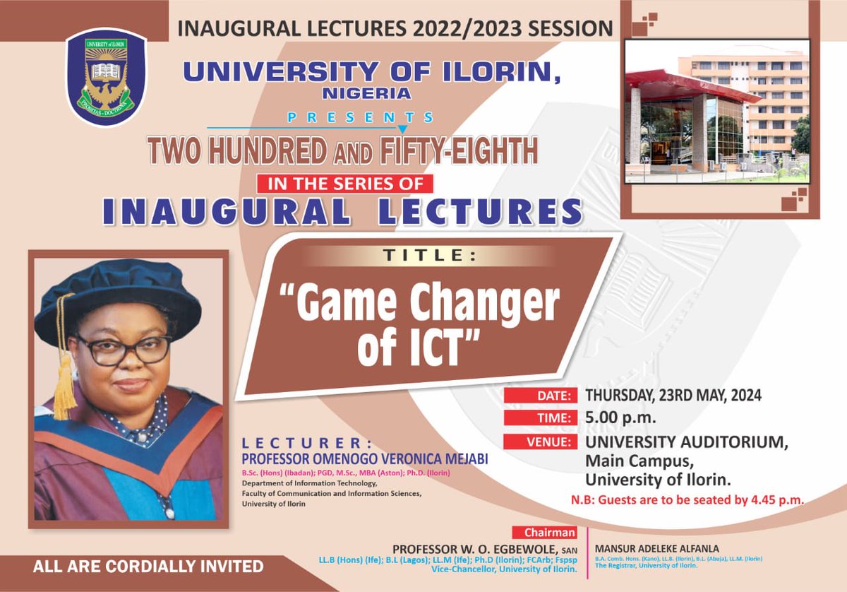 Mejabi delivers 258th Inaugural Lecture #BetterByFar🎓 #InauguralLecture #ICT #GameChanger