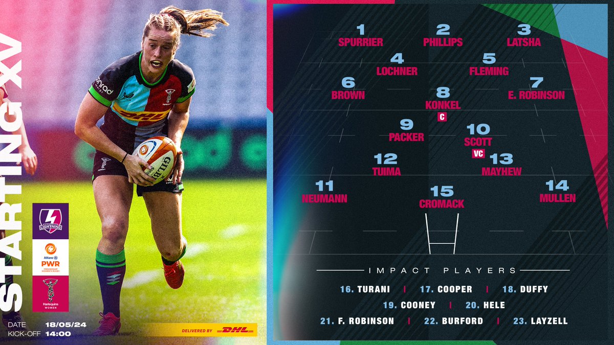 🗞 TEAM NEWS 👇 📲 quins.co.uk/Article/team-n… Delivered by @dhlrugbyuk #COYQ #LOUvHAR