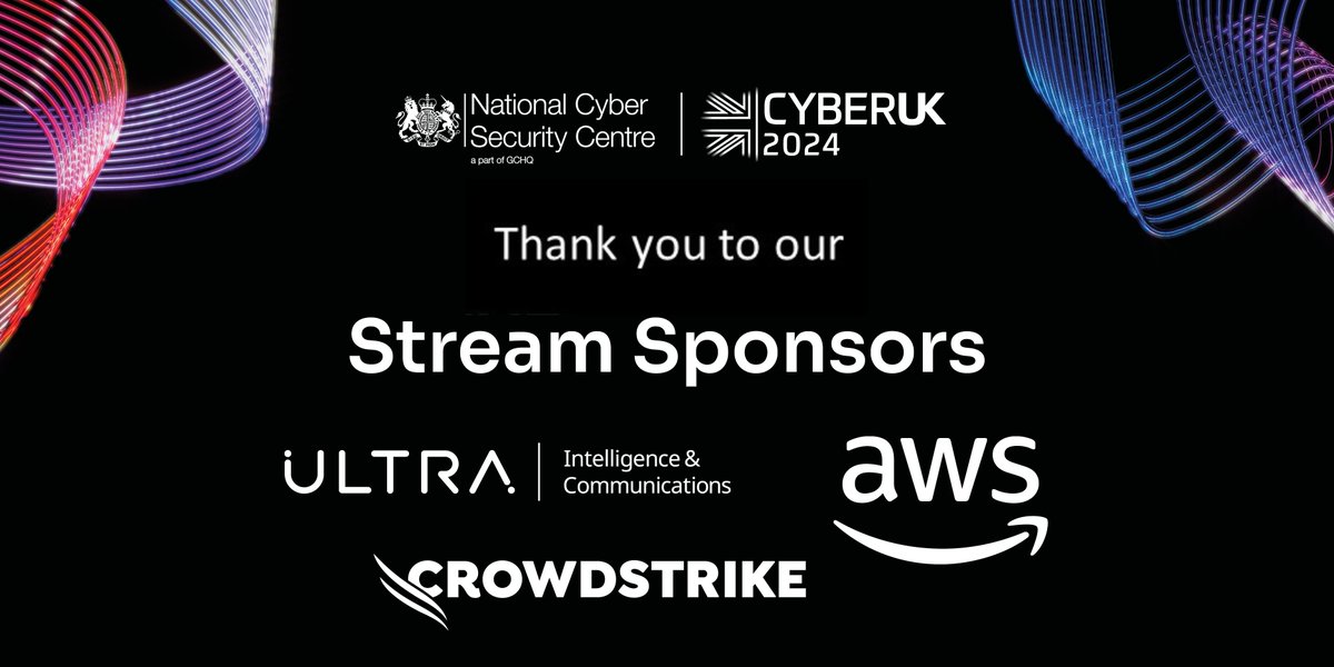 Thank you @awscloud, @crowdstrike and Ultra as the Stream Sponsors for #CYBERUK24.
Rewatch all the open content livestreamed sessions, and discover exclusive interviews and more on the CYBERUK ONLINE YouTube channel⬇️
youtube.com/@CYBERUKONLINE