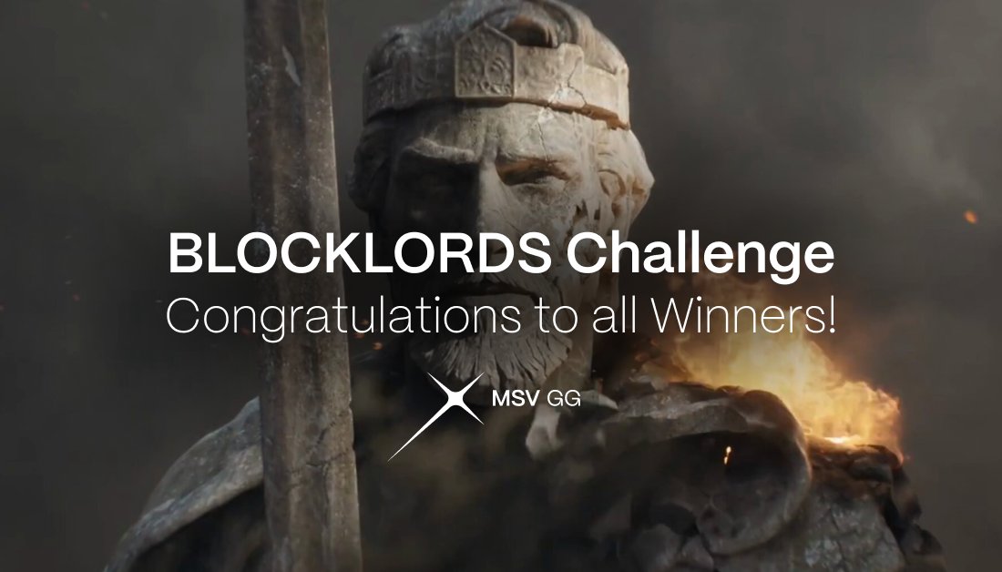 Winners Announcement - BLOCKLORDS Challenge! Together with the @BLOCKLORDS team, we have selected the challenge winners, who will receive the prize in $LRDS tokens after TGE. Please check your DMs to see if you have won! A big thanks to all the participants 🙏