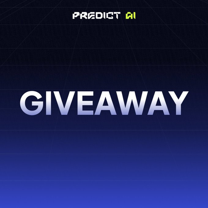 PredictAIToken's tweet photo. 🚨 #Giveaway Alert! 🎉 
Dive into the future of crypto AI with our $predai token giveaway! 
It's still open, so don’t miss your shot at winning $1,000 worth of tokens! 🚀 ✨ 
1⃣Follow @PredictAIToken 
2⃣Like, Comment &amp; Retweet this tweet! 🌟 
#Ethereum #CryptoGiveaway #giveaways https://t.co/nU7ZKchJXY