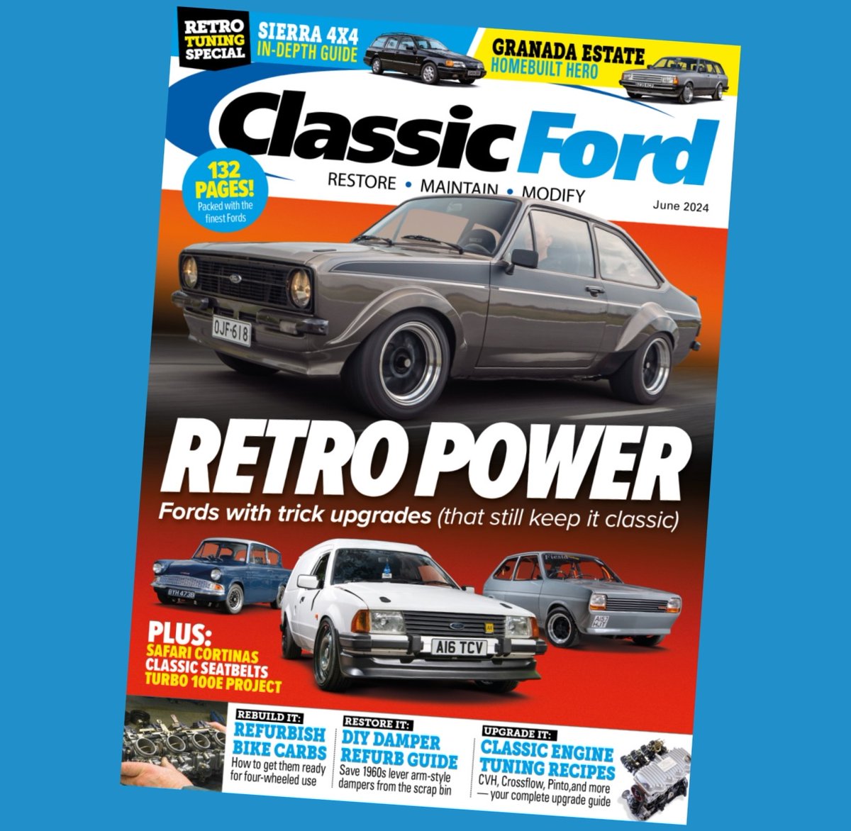 Built with lessons learned from sportsbikes, Dean Cutler's Mk1 Fiesta travels through the air like a Teflon butterfly thanks to super-smooth bodywork. Get the lowdown on this clever creation in the June issue - find stockists/order direct here 👉 linktr.ee/classicford