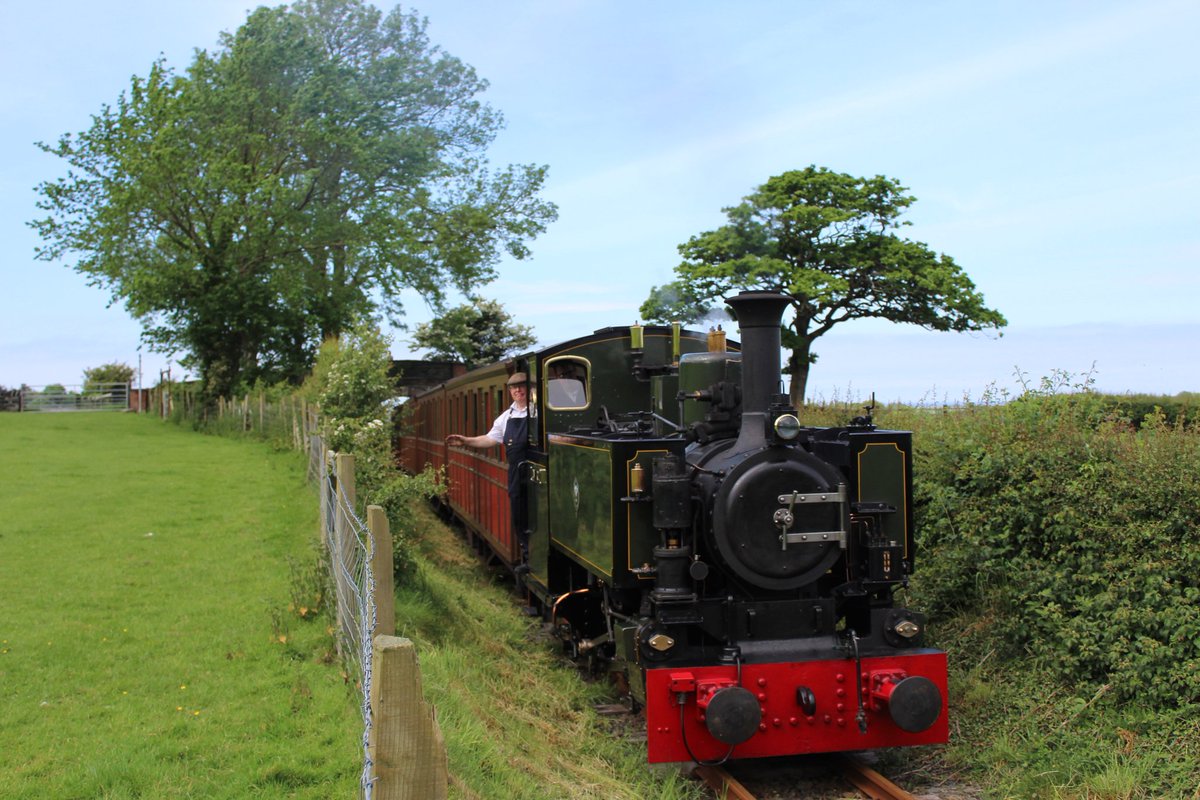 Starting the day the ##TalyllynRailway way. No. 7 'Tom Rolt' passing Cynfal with the 10.30 from Tywyn Wharf.