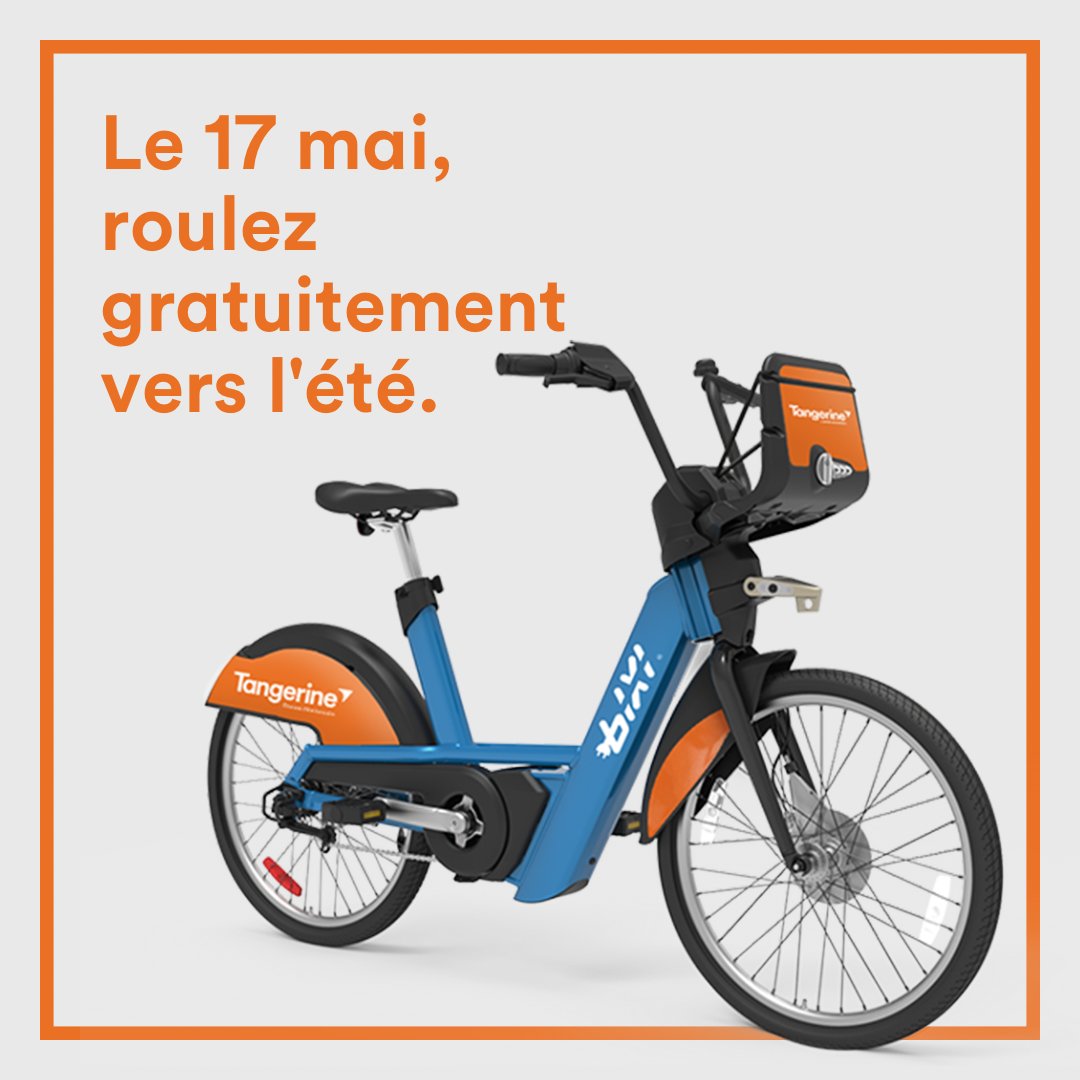 Good news alert ☀️: Celebrate the kickoff of summer biking season with a BIXI Montréal ride on us today! #TangerineBikes // Alerte à la bonne nouvelle 🌞 : Nous vous offrons aujourd’hui un tour à vélo gratuit avec BIXI Montréal!