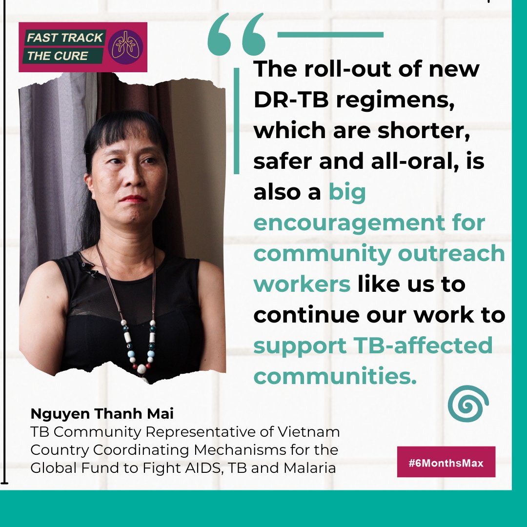 Nguyen Thanh Mai, a TB community representative from Vietnam is happy to see the new #6MonthsMax DR-TB treatment regimen rolling out in her country! Shorter and simpler treatments for TB lessen the risk of antimicrobial resistance (AMR). #YesWeCanEndTB #2024AMRHLM