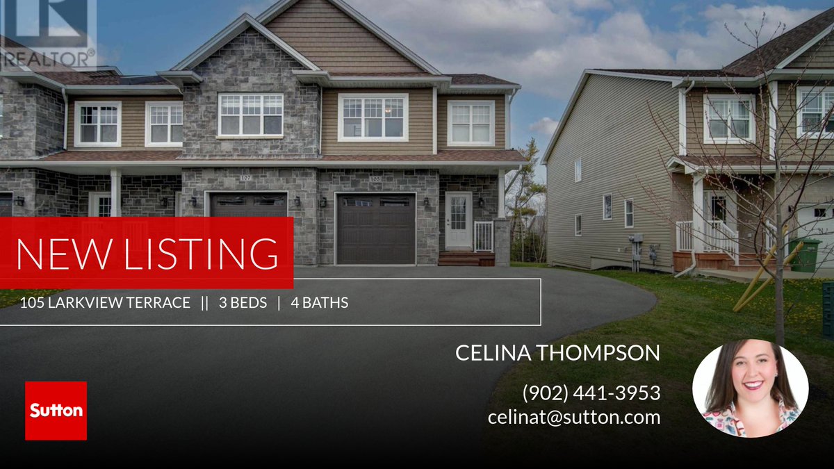 📍 New Listing 📍 Take a look at this fantastic new property that just hit the market located at 105 Larkview Terrace in Bedford. Reach out here or at (902) 441-3953 for more information celinathompson.sutton.com/showcase/105-l…