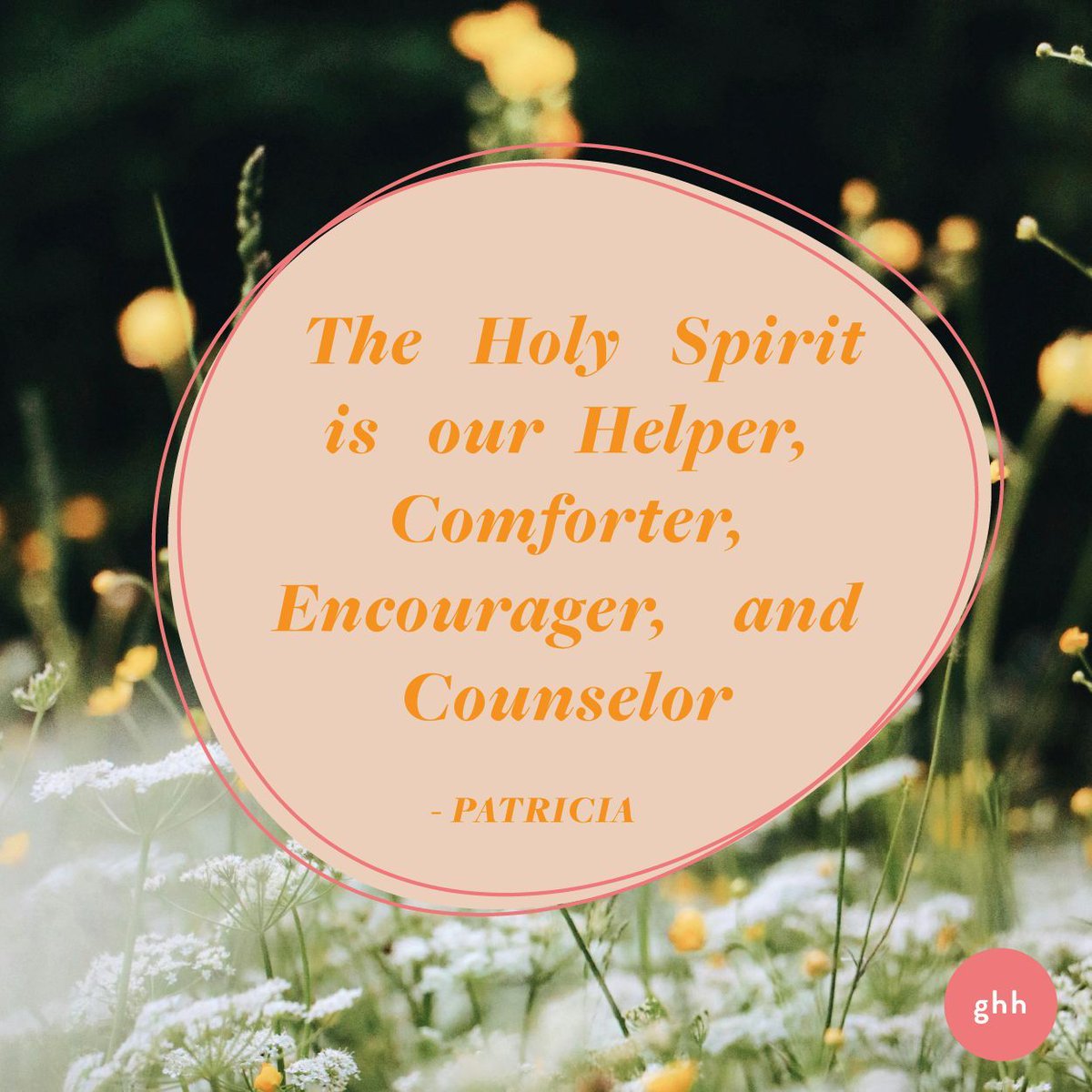 He is a constant companion in a world where loneliness can afflict even connected people. May we forever abide in His comforting love and help.- Patricia 

#godlovesher
#godseesher
#dailydevo
#holyspirit