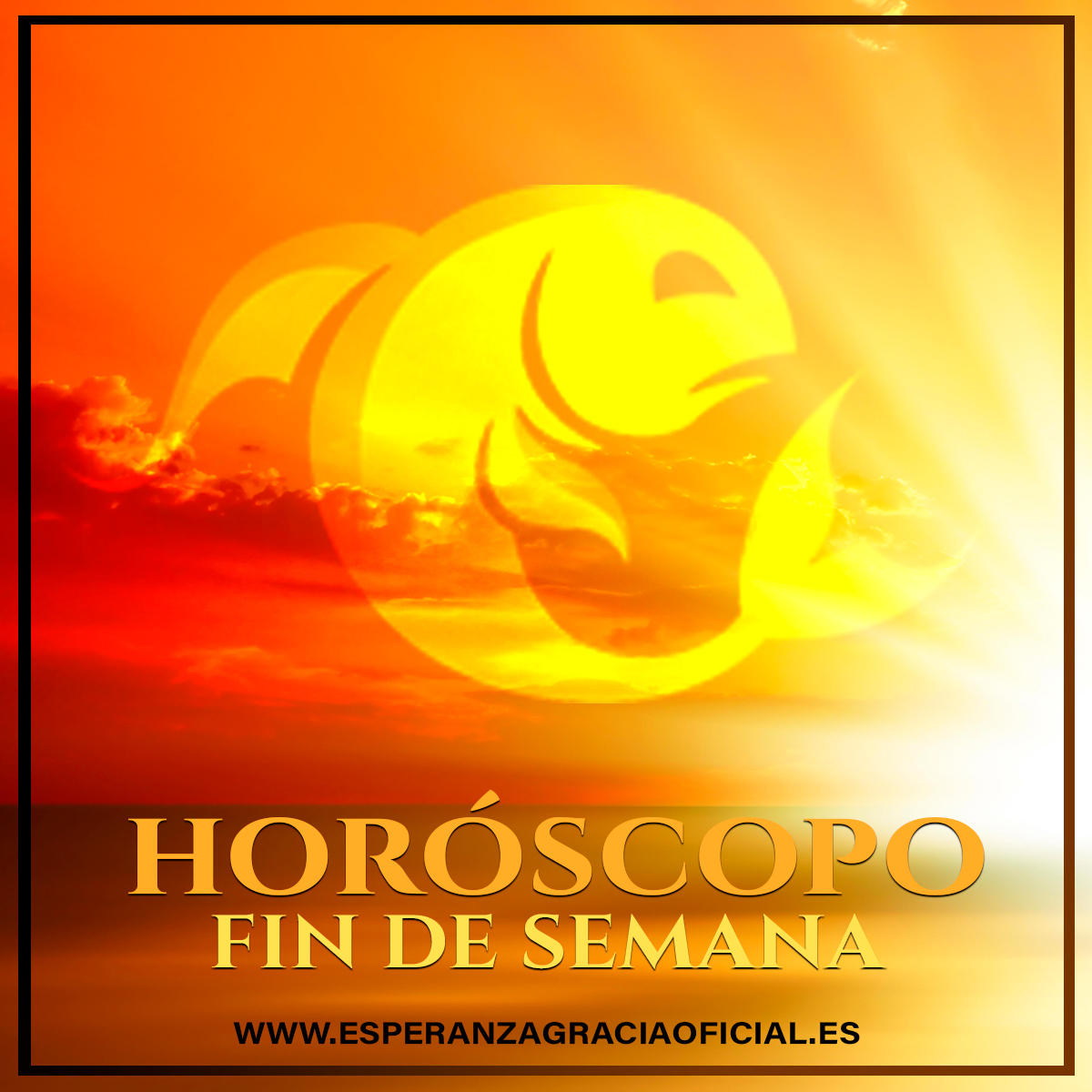 #PISCIS. Es hora de asumir compromisos, así que, si estás solo, permanece atento porque podría aparecer esa persona que esperas desde hace tiempo. Este fin de semana serás puro sentimiento, emoción, intuición…, y acertarás en todo lo que hagas.