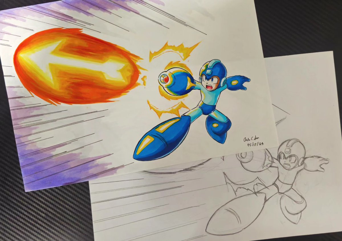 Mega Man 8 - Mega Buster (Arrow Shot)

First test with the newly acquired Ohuhu Markers. Nothing complex for now.

It's definitely a night and day difference from the old markers.

#megaman #ロックマン