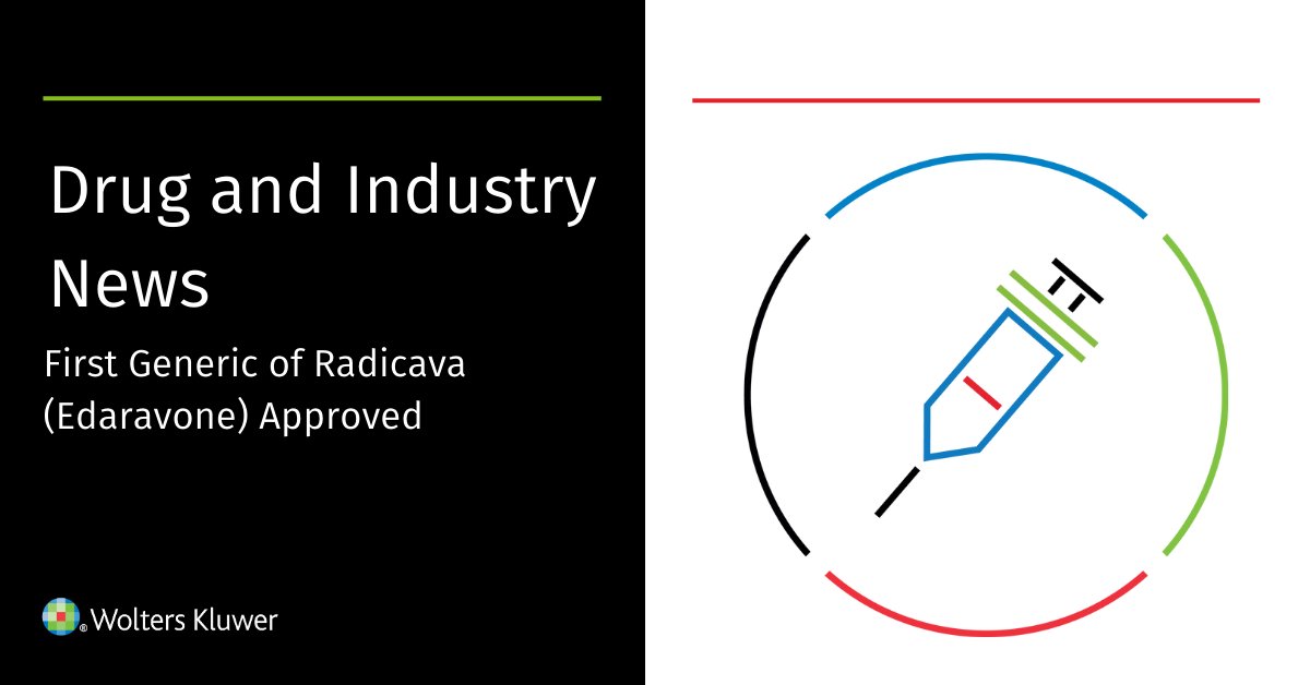 The @US_FDA has approved Gland Pharma Limited’s edaravone intravenous injection, the generic version of Radicava, for the treatment of amyotrophic lateral sclerosis (#ALS).
For all the latest drug news, check out our drug referential resource: wolterskluwer.com/en/solutions/l…
#DrugNews