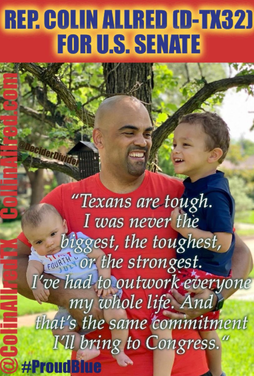 🎈@ColinAllredTX
🎈colinallred.com
Vote Colin Allred 
for US Senate Texas
Vets
Energy
Economy
Education
Healthcare
Civil Rights
Immigration
Environment
SS Medicare
Voting Rights
Infrastructure
Transportation
Homeland Security
Reproductive Rights
#ProudBlue
#Allied4Dems