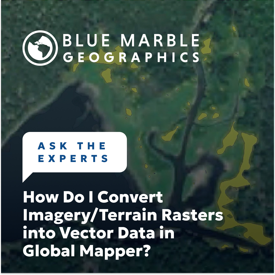 In this Ask The Experts, we answer your question: How do I convert imagery/terrain rasters into vector data in Global Mapper? Find out in this tutorial: ow.ly/SR3Q50RJ1Eh
#AskTheExperts #GlobalMapper