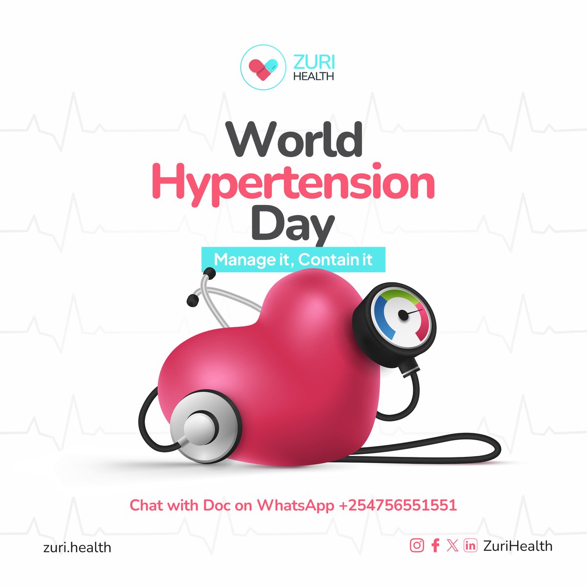 On this World Hypertension Day, let’s take a moment to acknowledge the importance of managing and containing high blood pressure. 

Hypertension, often a silent threat, can lead to serious health complications if left unchecked.

At Zuri Health, we are committed to supporting