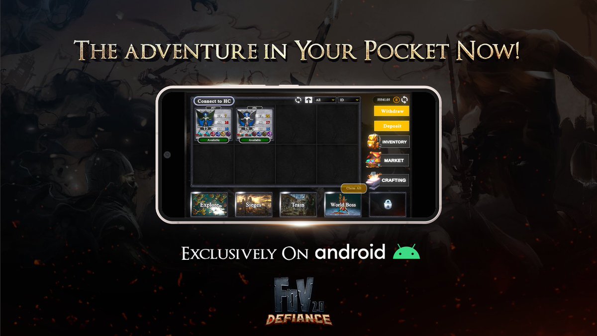 🎉 Exciting News! 🎉

The mobile version of #FortunesofVentuna is now available exclusively on Android! Explore, craft, and conquer on the go.

The adventure in your pocket now!

Download here: fov2.heroeschained.com