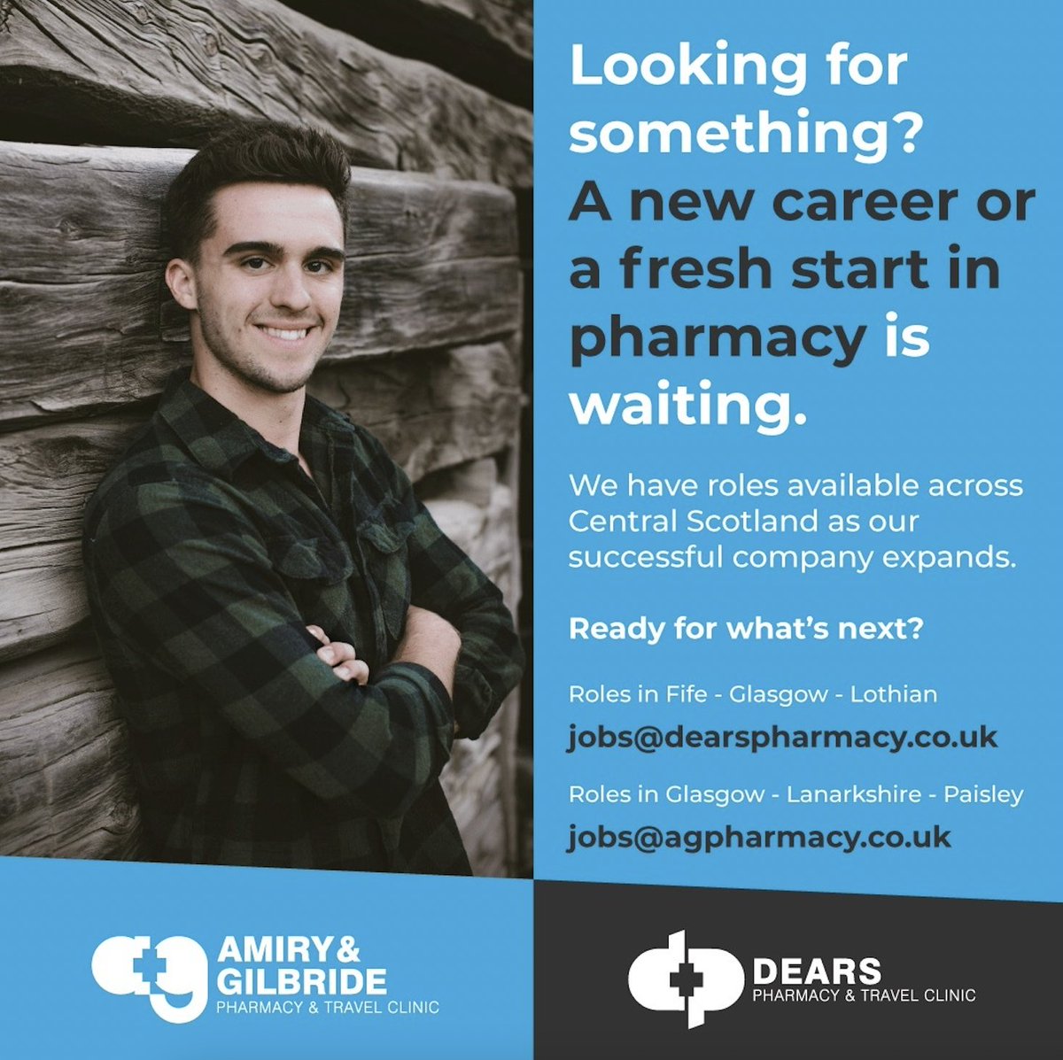 Amiry & Gilbride Pharmacy and Travel Clinic will be #exhibiting at our upcoming #Fife Careers Fair!⚡️ 📍 Rothes Hall 🗓 Thursday 3rd October Looking for a #Career? Our events are FREE to attend - secure your ticket via ukcareersfair.com/event/fife-car… 🤩
