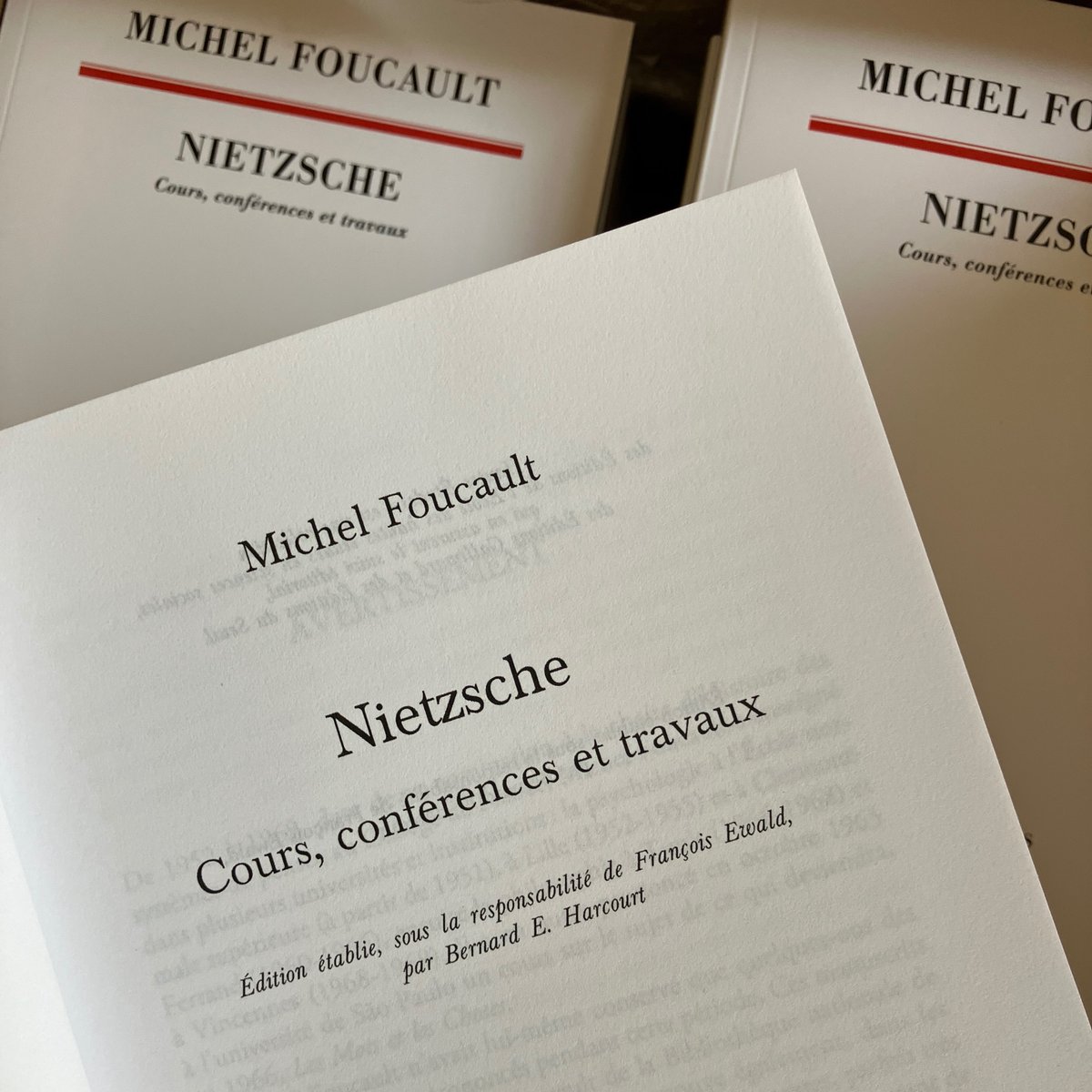 Foucault's *Nietzsche* just arrived, all 410 pages of it! The official publication date <a href="/EditionsduSeuil/">Éditions du Seuil</a> is May 31, 2024, but the publisher has already run through the first printing and has ordered a second run. The book should be available in libraries any time now...