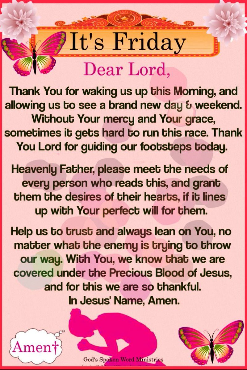 Good morning @412_patriot @AuntCinnamon @ElleCollins73 @ReedTimmerUSA @tgradous @The_Real_Feisty @rebeccaOden1 @RealDrGina @gracy69epixnet @Meowshallah1 @JaxBeachLady222 hope y'all have an awesome Friday TGIF. God is good all the time 🙏