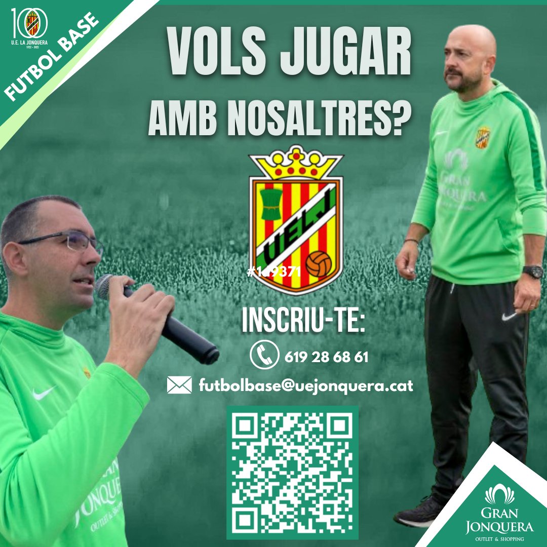 UELaJonquera's tweet photo. 📣🄵🅄🅃🄱🄾🄻 🄱🄰🅂🄴📣

⚠️ 𝗩𝗼𝗹𝘀 𝗳𝗼𝗿𝗺𝗮𝗿 𝗽𝗮𝗿𝘁 𝗱𝗲𝗹 𝗻𝗼𝘀𝘁𝗿𝗲 𝗙𝘂𝘁𝗯𝗼𝗹 𝗕𝗮𝘀𝗲 💚⚪️

🔰 𝗔𝗣𝗨𝗡𝗧𝗔'𝗧 𝗔𝗟 𝗩𝗘𝗥𝗗𝗜𝗕𝗟𝗔𝗡𝗖 🔰

📝 Inscriu-te : 🌐 https://t.co/vD6N9WHBgW 🔗

🙋🏻‍♂️ Us hi esperem!

🤝 #UELJfutbolbase #futbolcat #2cat #somjonquera💚⚪👇 https://t.co/BpCFQ8POec