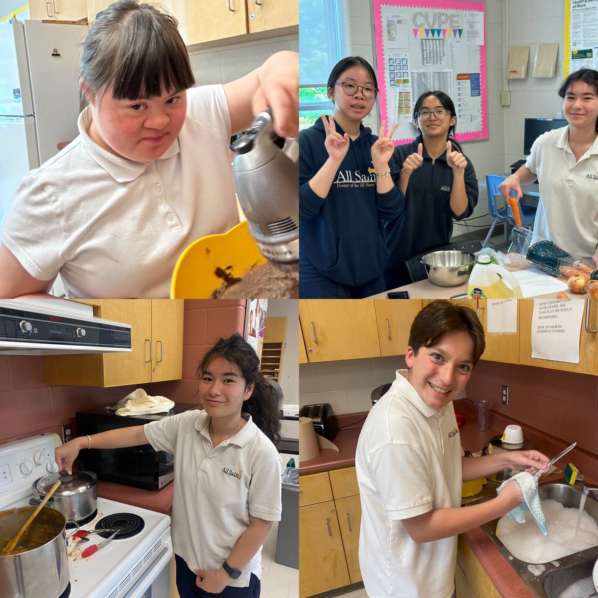 Yesterday evening, our @AllSaintsCES Luke 4.18 Committee hosted an ‘Out of the Cold’ Casserole Cooking Event, putting faith first & promoting social justice. Our students prepared meals for Good Shepherd Ministries in Toronto, donated through St. Patrick Markham Parish 🫶✨🙌👨‍🍳👩‍🍳