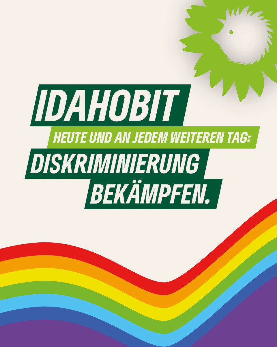 🌈🦄 Heute ist IDAHOBIT ✊🛡️ Heute am internationalen Tag gegen Homo-, Bi-, Inter- und Transfeindlichkeit und an jedem weiteren Tag kämpfen wir gegen Diskriminierung und für eine offene Gesellschaft! Hass im Netz wird zu Hass auf der Straße! gruene.berlin/beschluesse/ge…