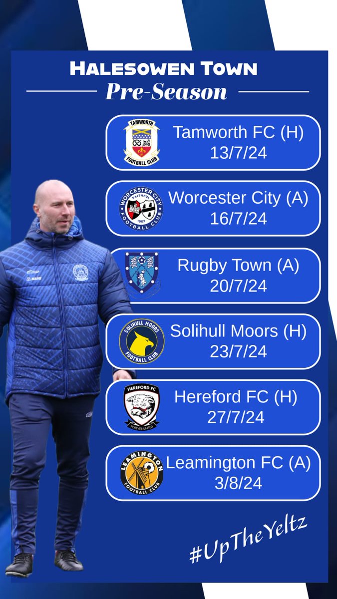 PRE-SEASON FRIENDLIES ht-fc.co.uk/club-news #UpTheYeltz