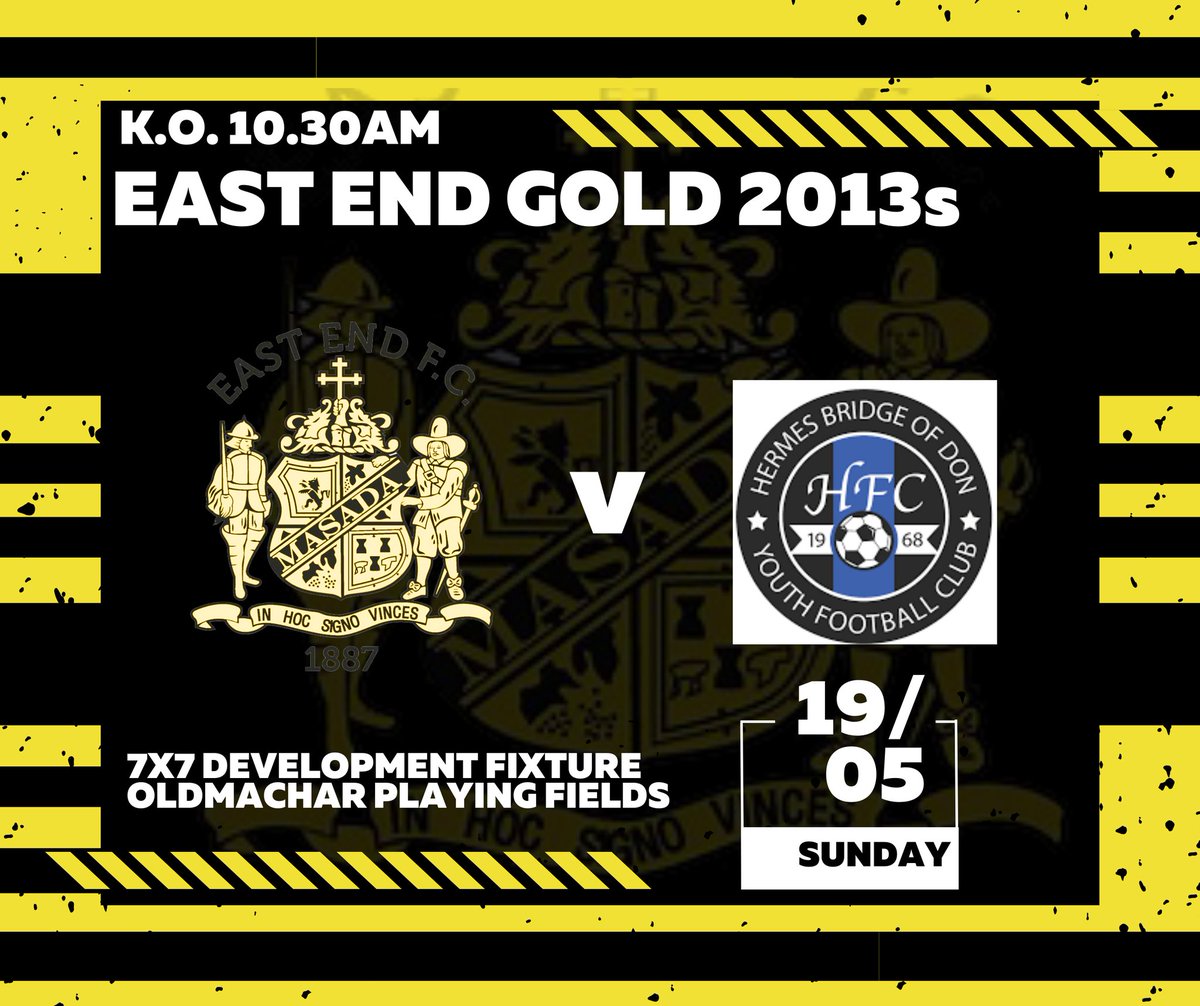 EastEndFCJuv's tweet photo. 2013

The 2013s have a full fixture card this weekend playing against Deveronvale, West End and Hermes Bridge of Don. 

Good luck team and have fun 👍 ⚽️

#EEFC https://t.co/Gzbqcdwht5
