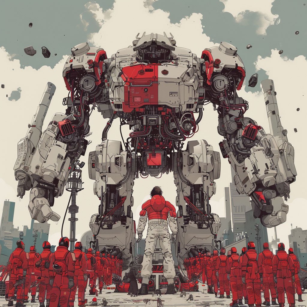 ong53's tweet photo. Sandroid - Legionary Armoroid
.
. @sandstation_
.
#ai #aiart #robot #robots #android #warrior #heavyarmor #cyberpunk #cyberpunkart #character #originalcharacter #oc #digitalart #futuristic #manga #mangaart #conceptart #scifiart #aigeneratedart #mech #mechaart #midjourney https://t.co/Lnj2ioIq2C
