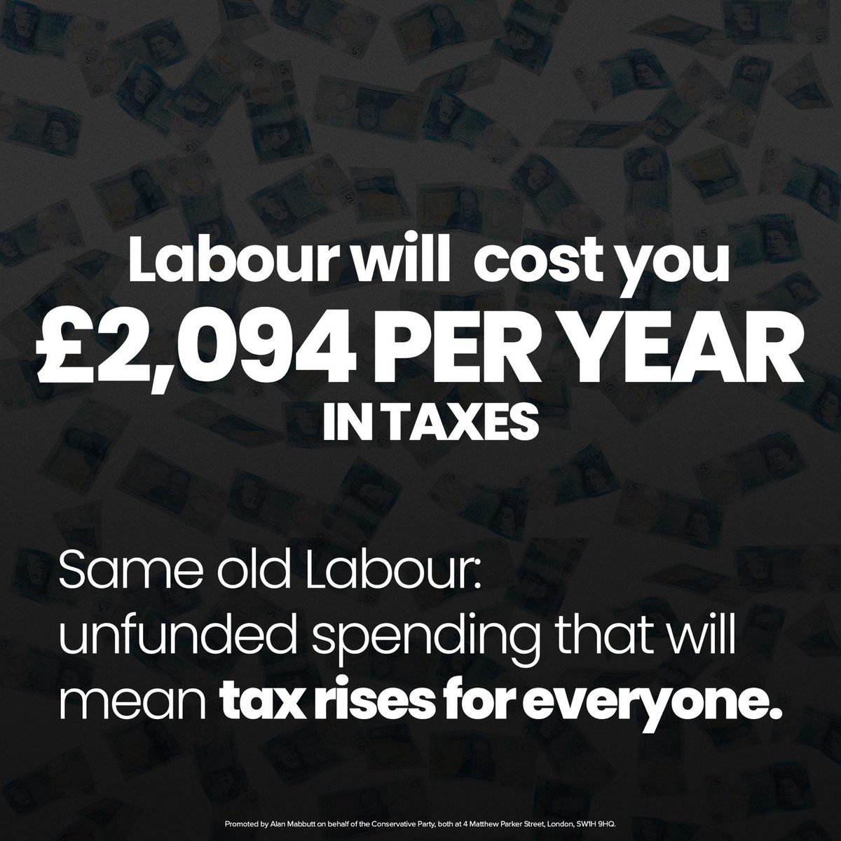 This is the reality of any Labour government, as history shows us. Taxes going up, hitting you in the pocket - as the official analysis by the Treasury today shows.