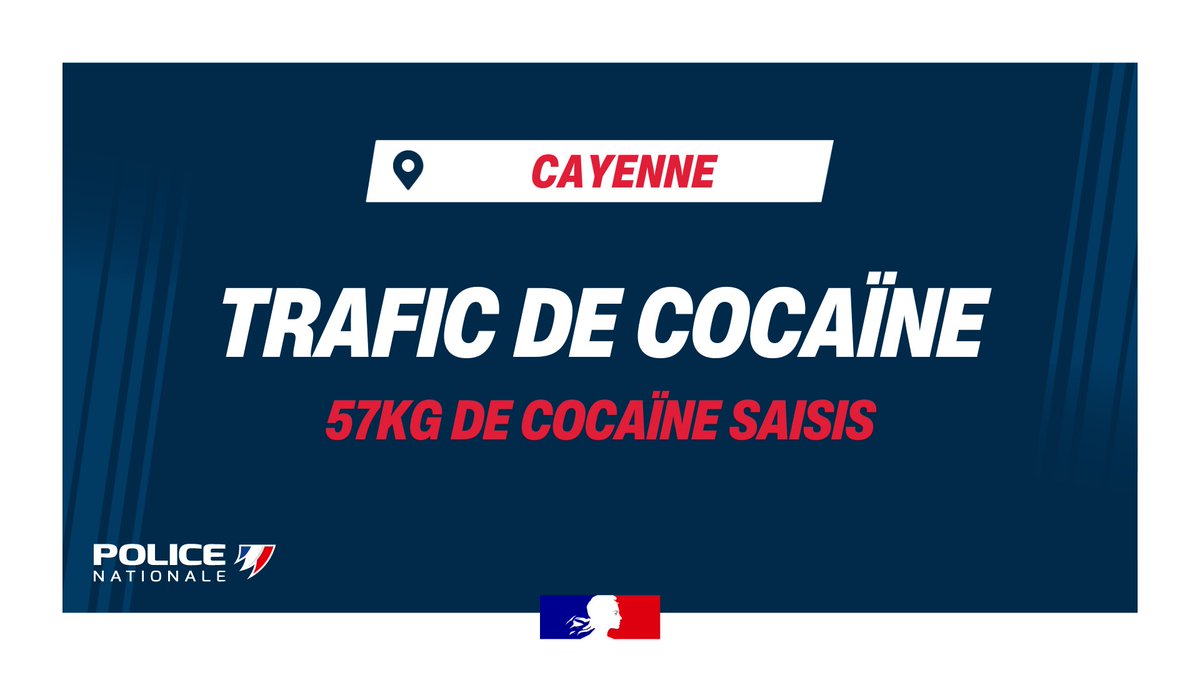 #AntiStups | Chiffres clés 🔑 ✈️ Dans le cadre du dispositif « 100% contrôle » à l’aéroport Félix-Éboué de Cayenne en Guyane (973), les policiers de la #PoliceAuxFrontières ont intercepté en quelques jours 49 mules à destination de la métropole et 57kg de cocaïne pour une valeur