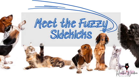 Hop over to the blog and meet the fuzzy sidekicks in my series. #mysteries #cozymyseries #dogs #cats heatherweidner.com/blog