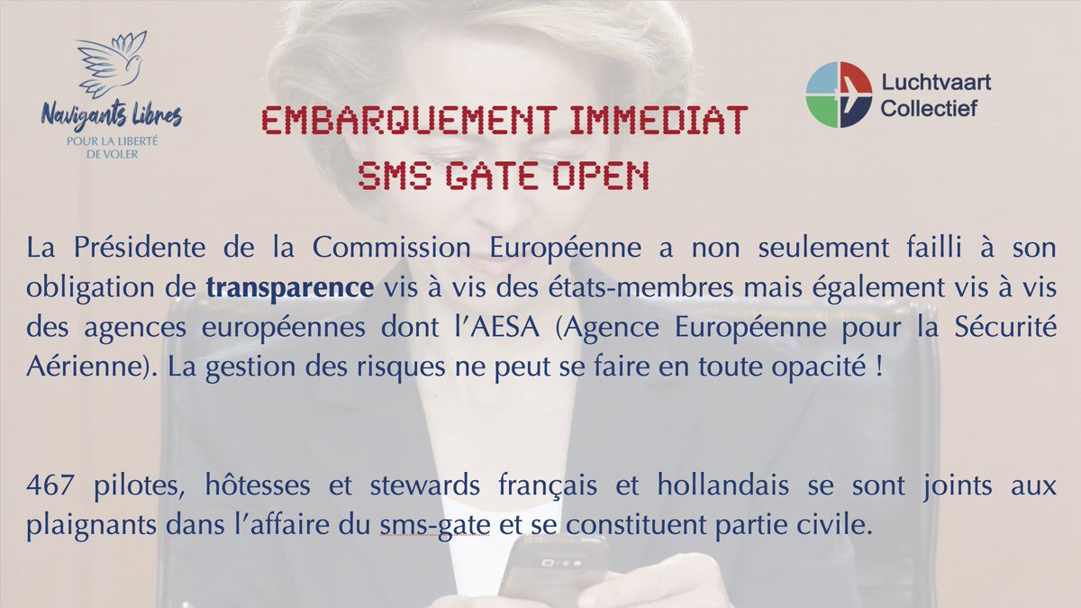 NavigantsLibres's tweet image. L’opacité est incompatible avec la Sécurité Aérienne et une gestion saine des risques ! La transparence de nos institutions européennes et de leurs dirigeants est un devoir. Il s’agit aussi de notre sécurité et de celle de nos passagers. #smsgate