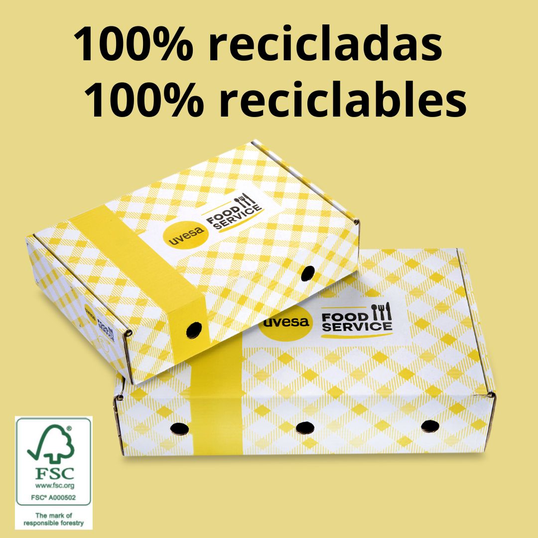 Buenas noticias para el ♻#DíaMundialdelReciclaje🌼 📦Los dos nuevos #envases de la gama de #congelados #UVESA #Foodservice son 💯% reciclados y 💯% reciclables 🧻 Están hechos de #papel cultivado y obtenido de forma sostenible, por eso cuentan con el sello #FSC #UvesaTeCuida