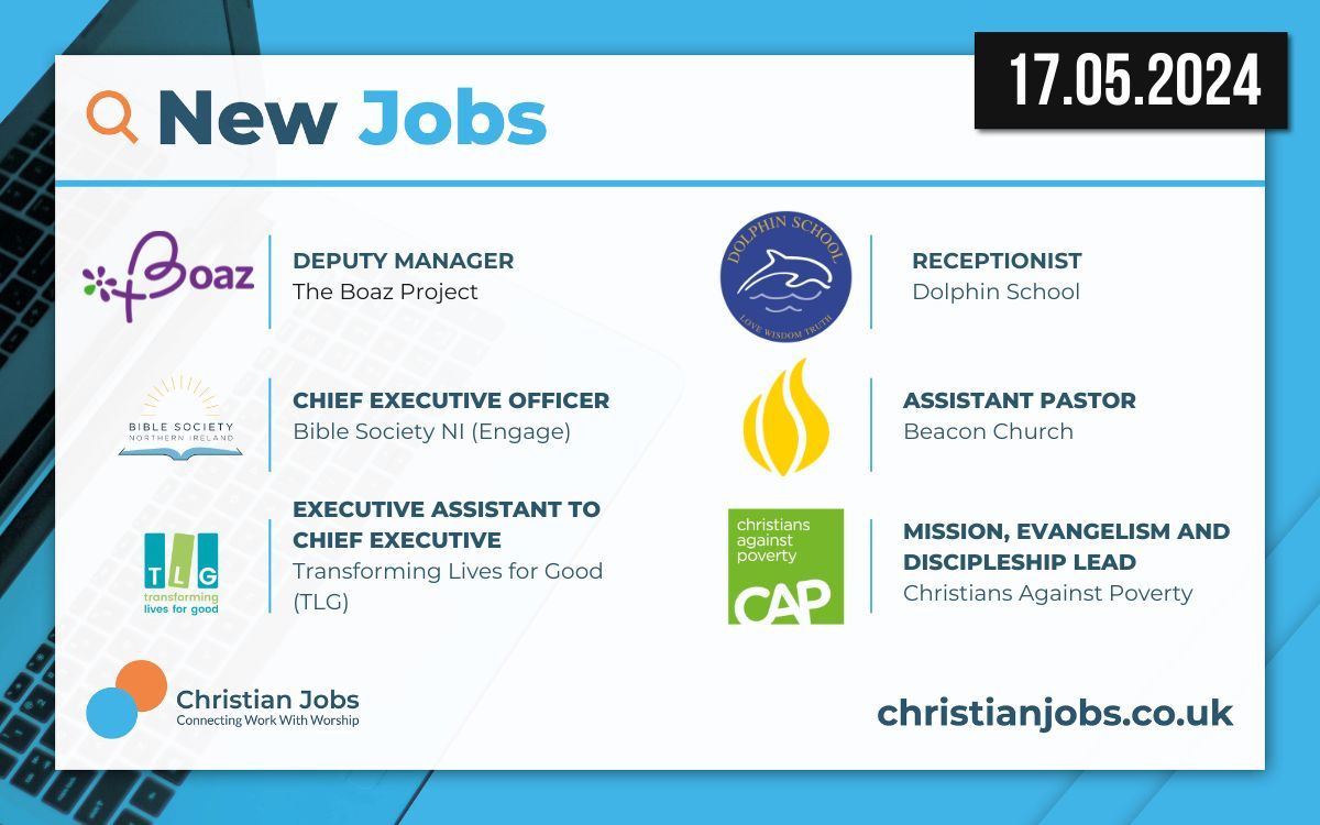 Check out these NEW jobs from @BoazProject | @BibleSocietyNI | @tlg_org | Dolphin School | Beacon Church | @CAPuk | You can find all the latest jobs added to ChristianJobs.co.uk here: linktr.ee/ChristianJobs #UKChristianJobs