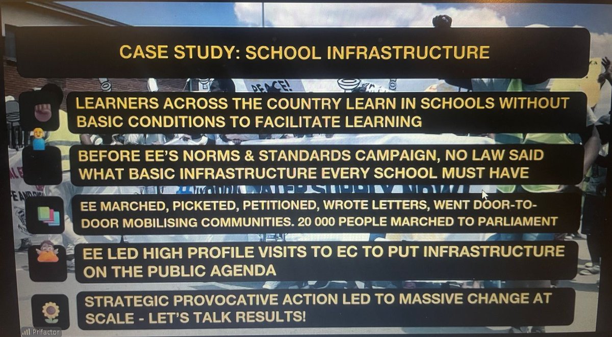 Noncedo notes that the prioritisation of school infrastructure and current progress is a direct result of CSOs putting pressure on the government through advocacy, litigation and engagements. #FixOurSchools #SafeSchools
