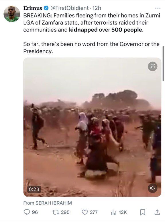 People with Fake news💔 Some people will just come up with harsh and nonsense lies to gain traffic by trying to bringing Zamfara State government down🙄 – The first frame is the original video, it was posted 2022, showing residents fleeing their homes within Shiroro LGA, Niger