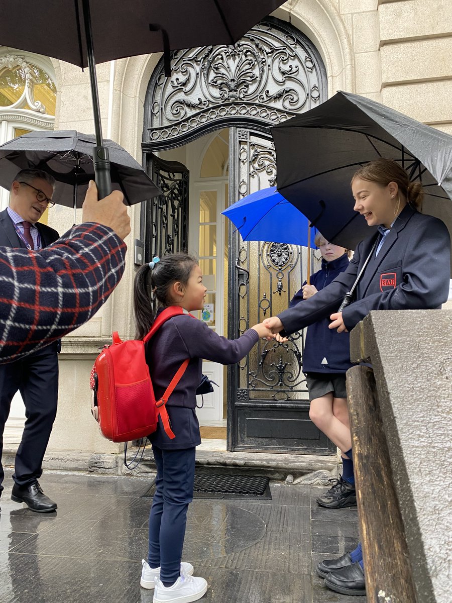 BJAB_PrePrep's tweet photo. On Wednesday at #BJABPrePrep, two of our #BJABYear7 pupils joined Mr. Retter, our Headteacher, in welcoming KG-Year 4 pupils! They both experienced a day in the life of @BJAB_Head. What an insightful day for both! 🌟 They even attended assemblies and a leadership meeting. 👏 https://t.co/ed0O3zNzU6