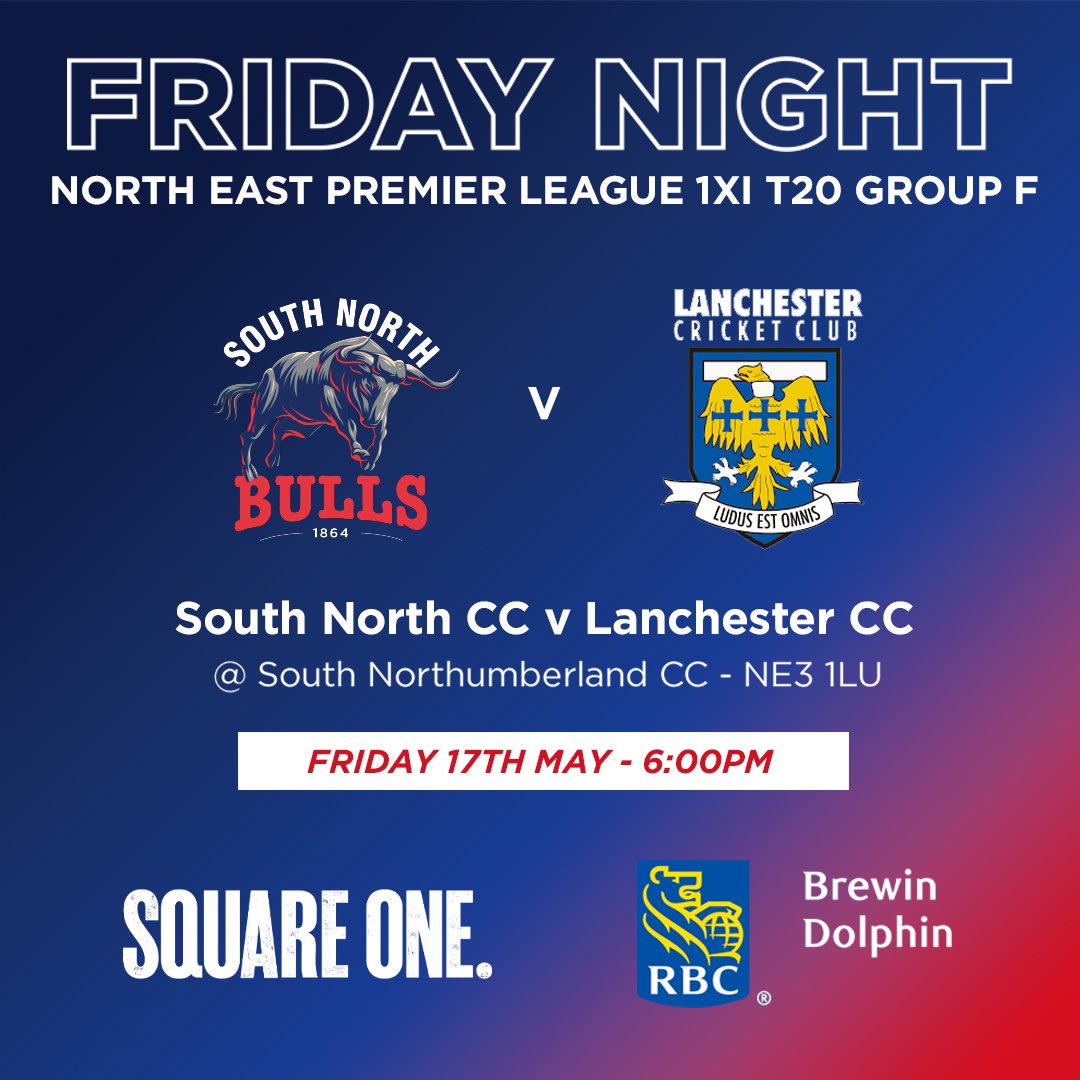 South North Cricket Club (@southnorthcc) on Twitter photo Our 1XI are in T20 action tonight against <a href="/LanchesterCC/">Lanchester CC</a> š®
The bar will be open so why donāt you come down and support the Bulls š»
Donāt forget our U7s and U9s training is combined tonight 4:45-6pm Our 1XI are in T20 action tonight against <a href="/LanchesterCC/">Lanchester CC</a> š®
The bar will be open so why donāt you come down and support the Bulls š»
Donāt forget our U7s and U9s training is combined tonight 4:45-6pm