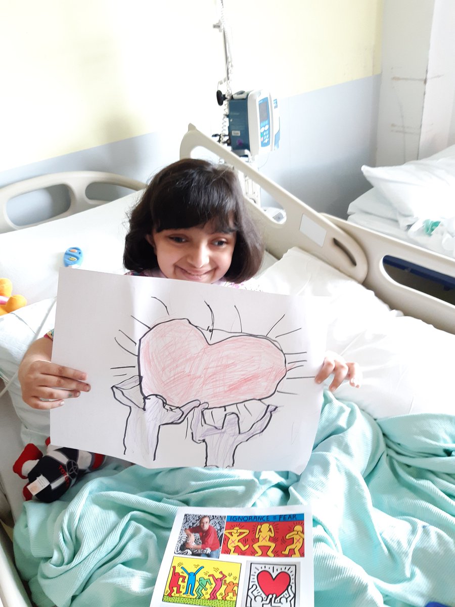 On E5 we are looking at how we can use art to help our mental health. One of our hospital pupils has drawn a piece of art inspired by #keithharing ... what a star! What do you think @bolton_pru @boltonnhsft @BishopBridgeman #thisisAP