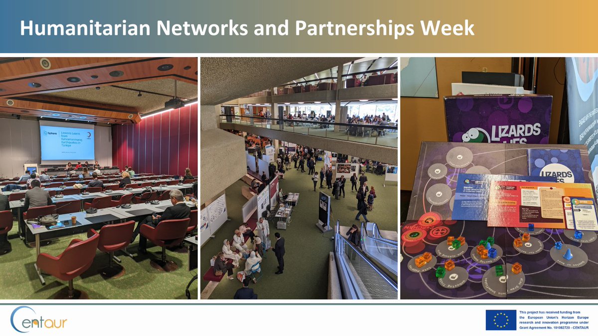 Last week, we attended the Humanitarian Networks and Partnerships Week #HNPW in #Geneva 🇨🇭

We had the opportunity to discuss with stakeholders from different sectors how #EarthObservation data 🛰️ can support humanitarian action 🌍

More at👇
centaur-horizon.eu/news/humanitar…